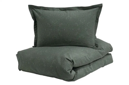 Grønt sengetøj 140x200 cm - Vito green - Sengelinned i 100% bomuldssatin - Borås Cotton sengetøj